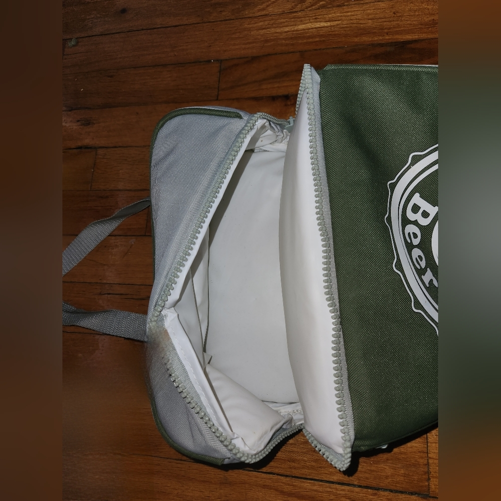 Heineken Beer Bookbag Green|Grey - Picture 5 of 7